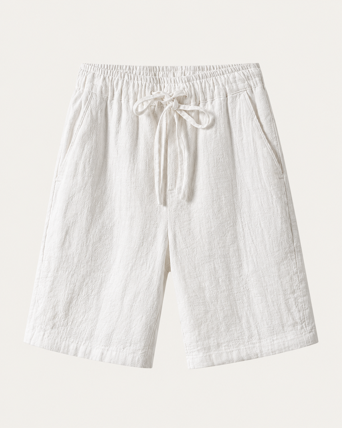 Elian linen shorts in white, view 1