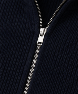 Zip Knit Vest Navy