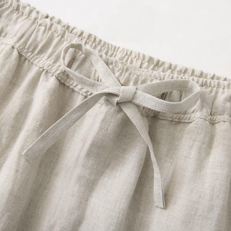 Elian linen trousers in beige, view 6