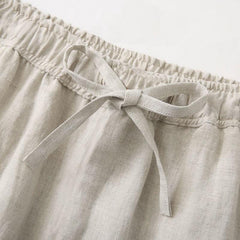 Elian linen trousers in beige, view 6