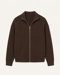 Alessio knit vest in coffee, view 1