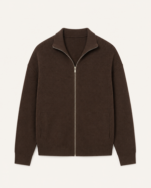 Alessio knit vest in coffee, view 1
