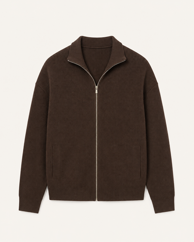 Alessio knit vest in coffee, view 1
