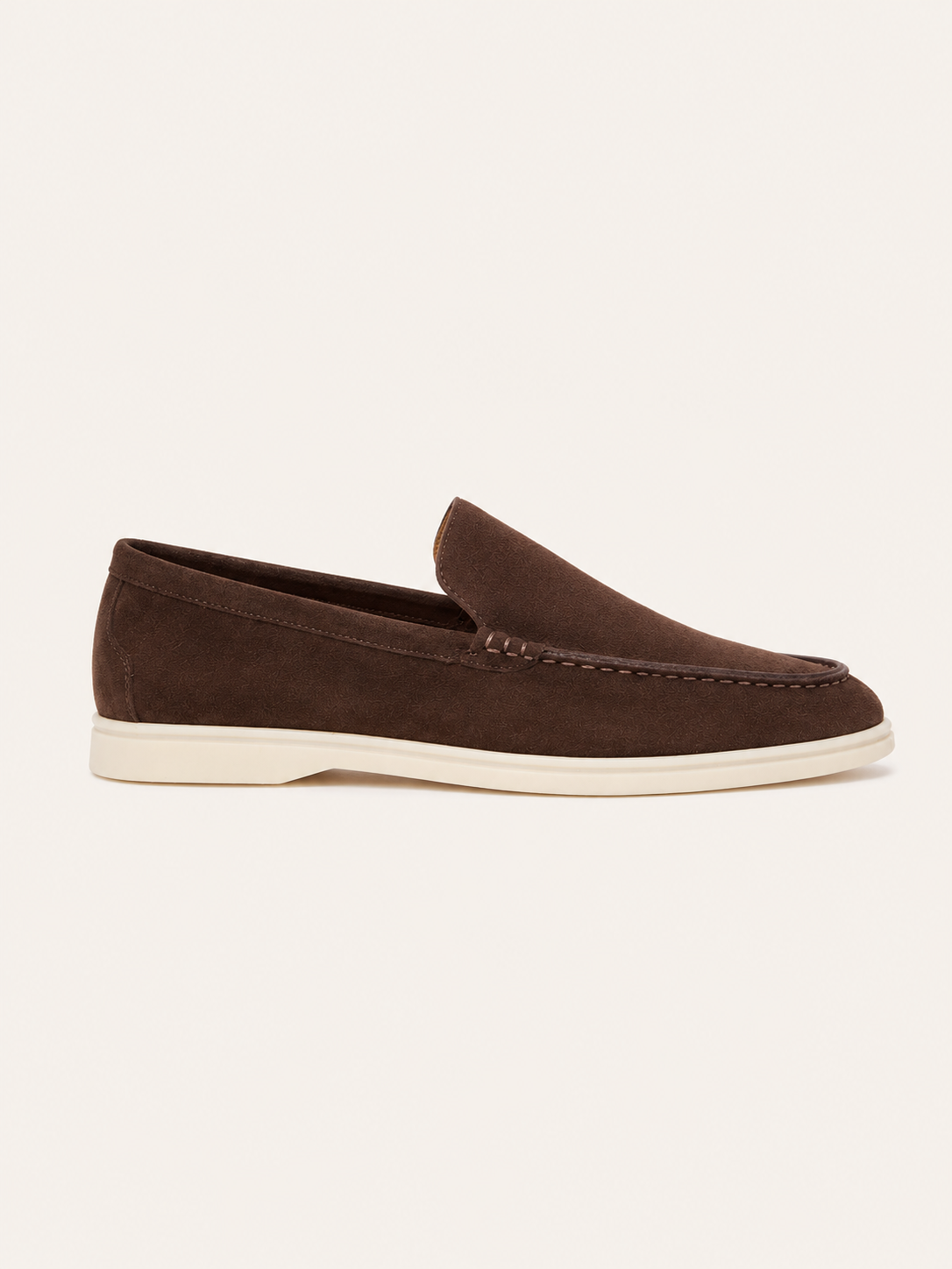 Coffee Riviera suede loafers, view 4
