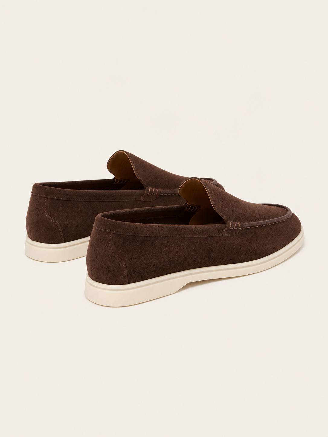 Coffee Riviera suede loafers, view 5