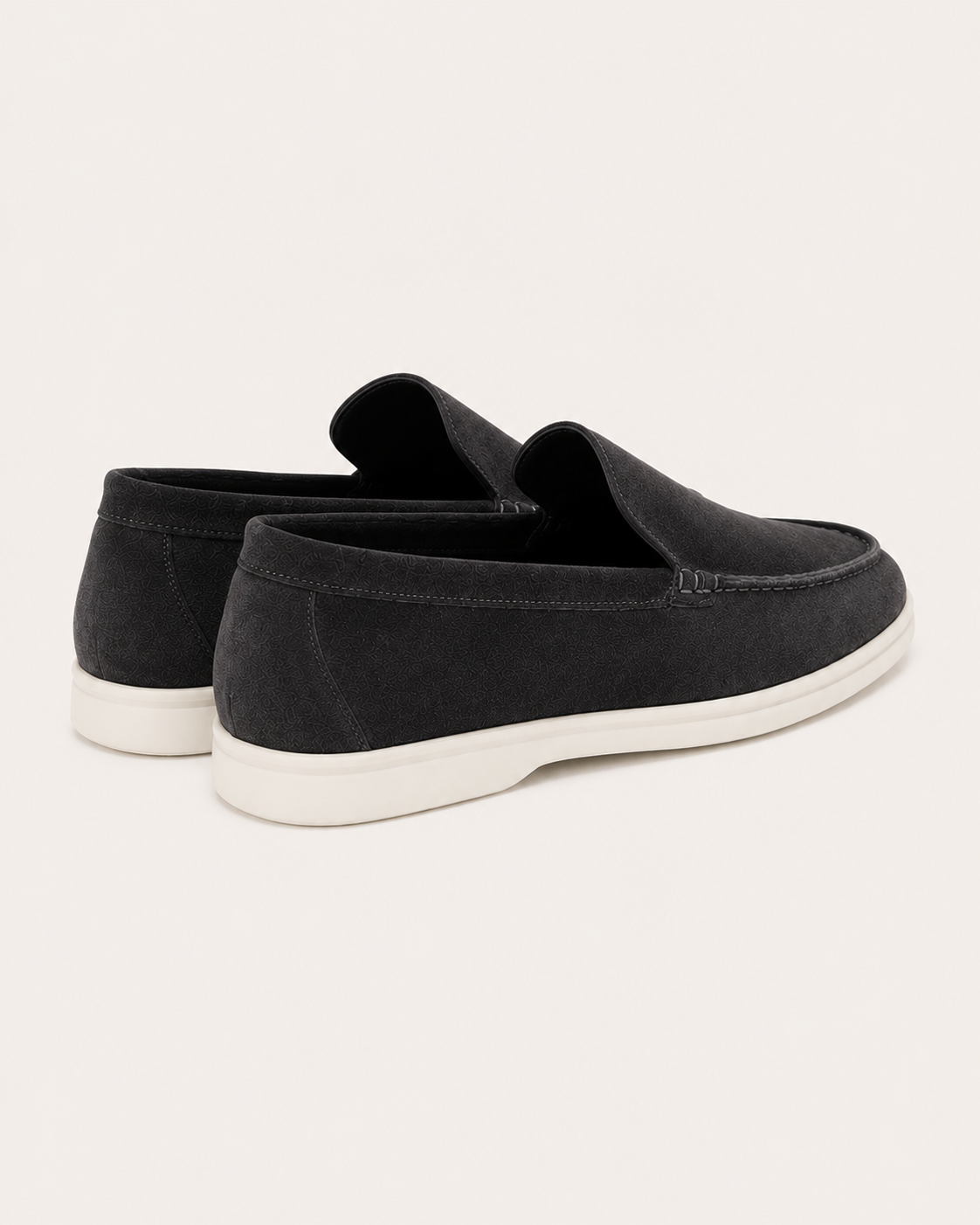 Graphite Riviera suede loafers, view 4