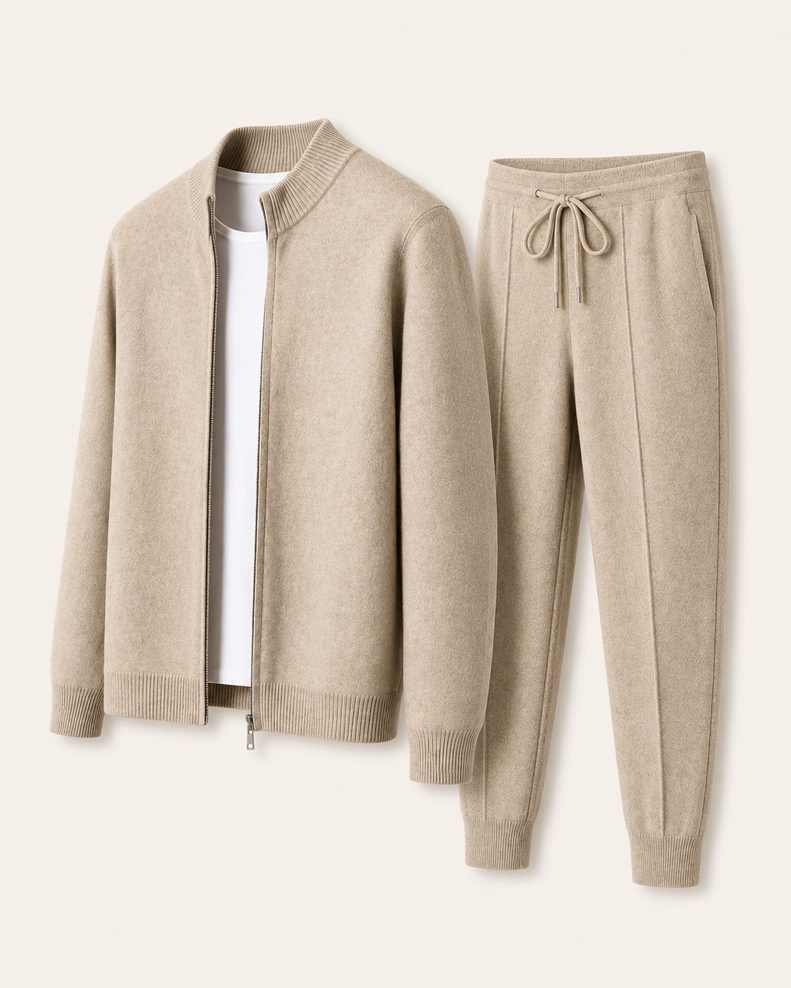 Soren knit set in beige, view 2