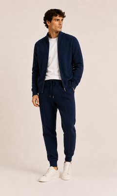Soren knit set in navy, view 4