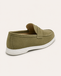 Sorrento suede loafer in olive, view 5
