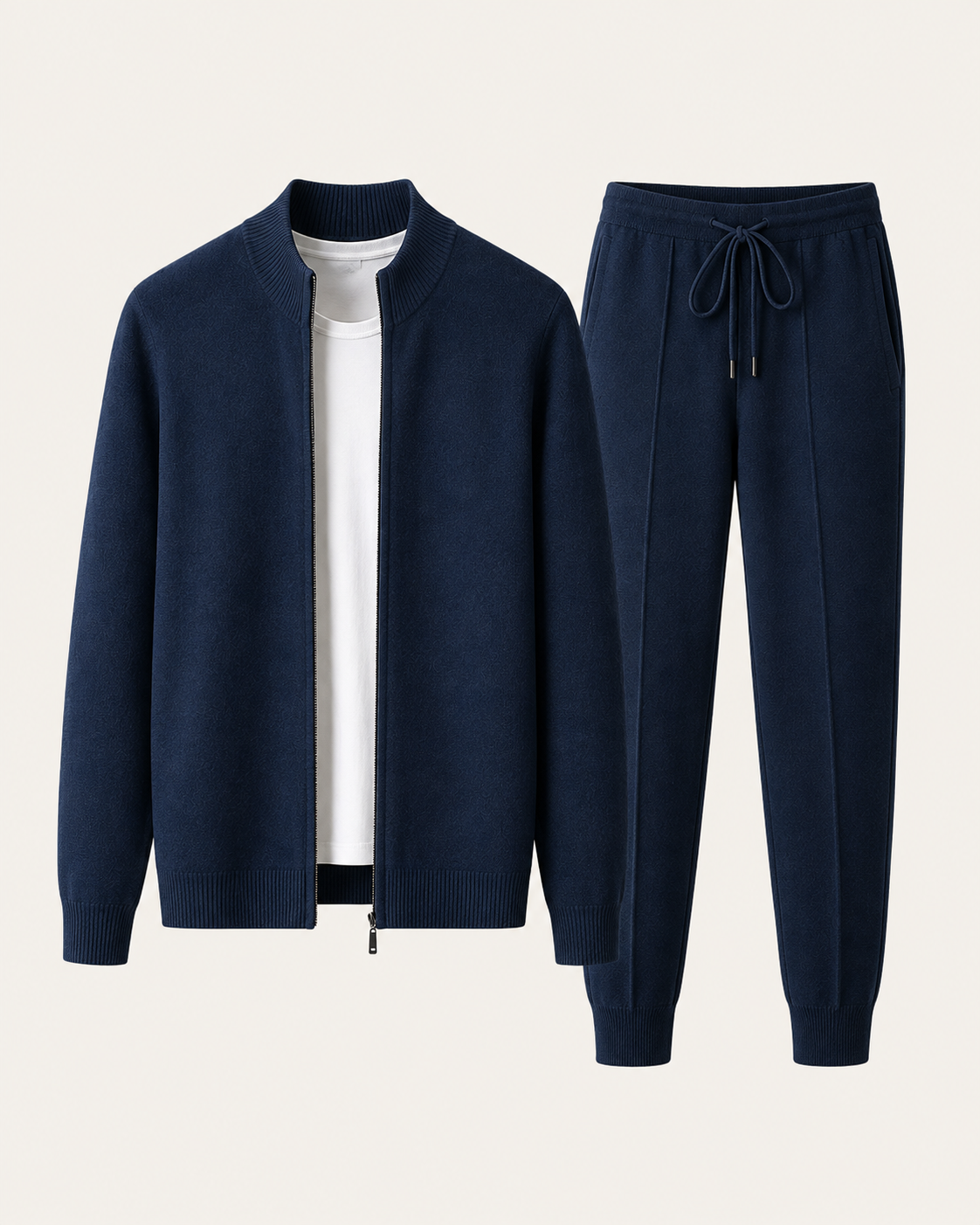 Soren knit set in navy, view 1