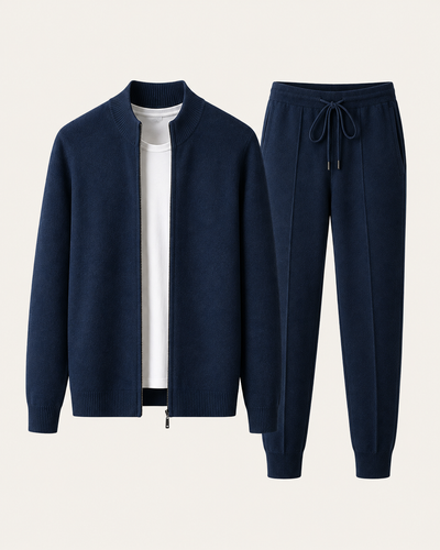 Soren knit set in navy, view 1