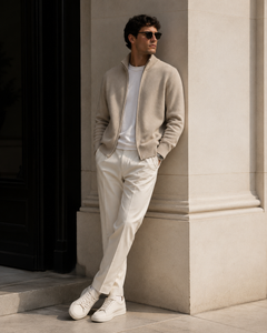 Soren knit vest in beige, view 6