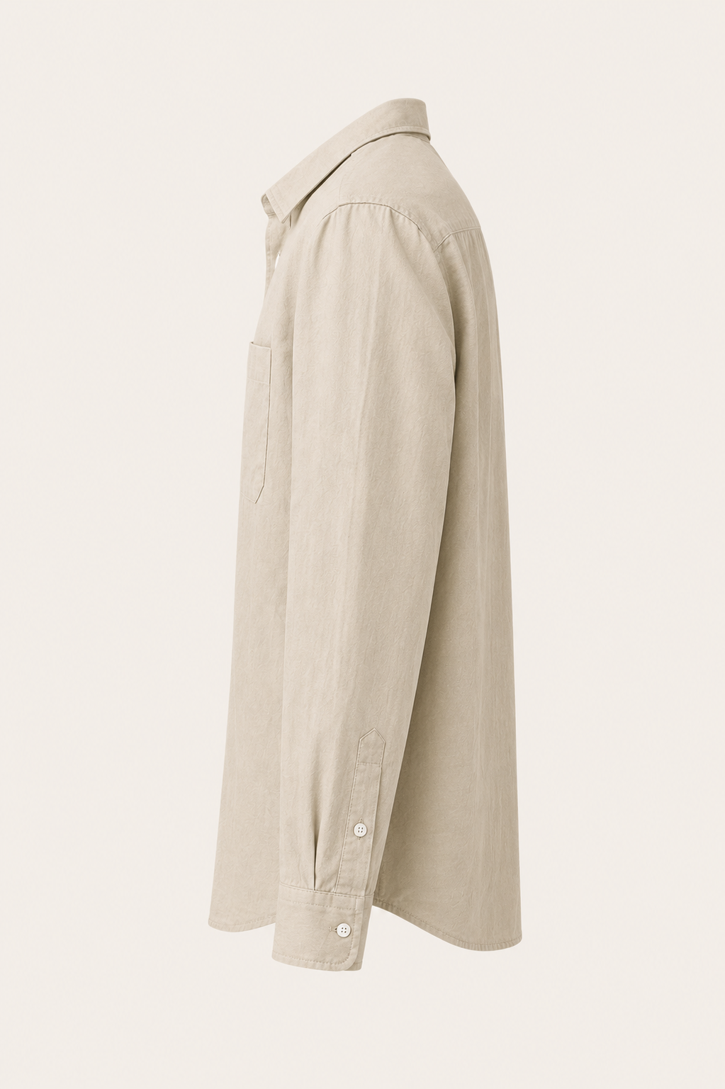 Elian linen overshirt in sand, view 3