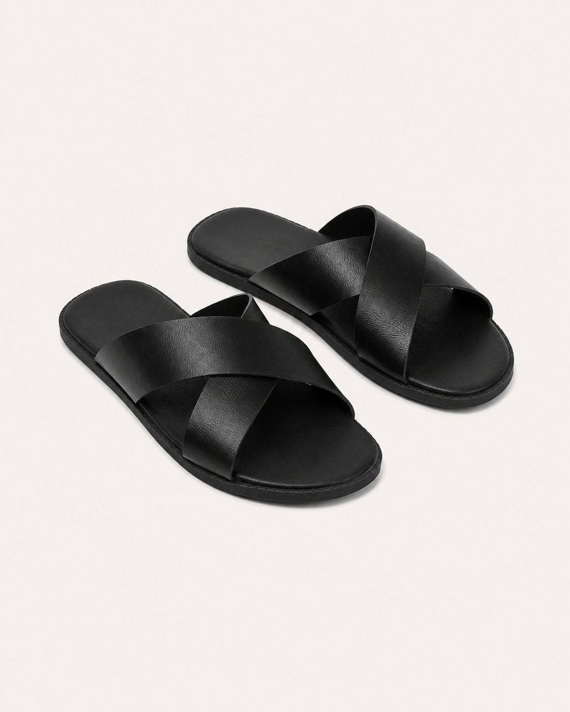 Aren cross slides in black, view 1