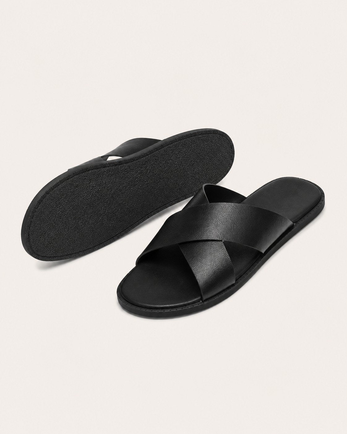 Aren cross slides in black, view 3