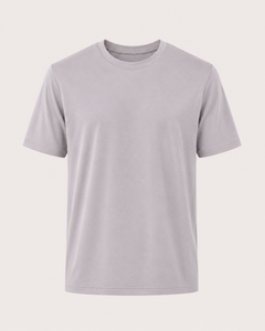 Aeon mercerised t-shirt in apricot gray, view 1
