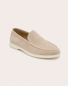 Beige Riviera suede loafers, view 7