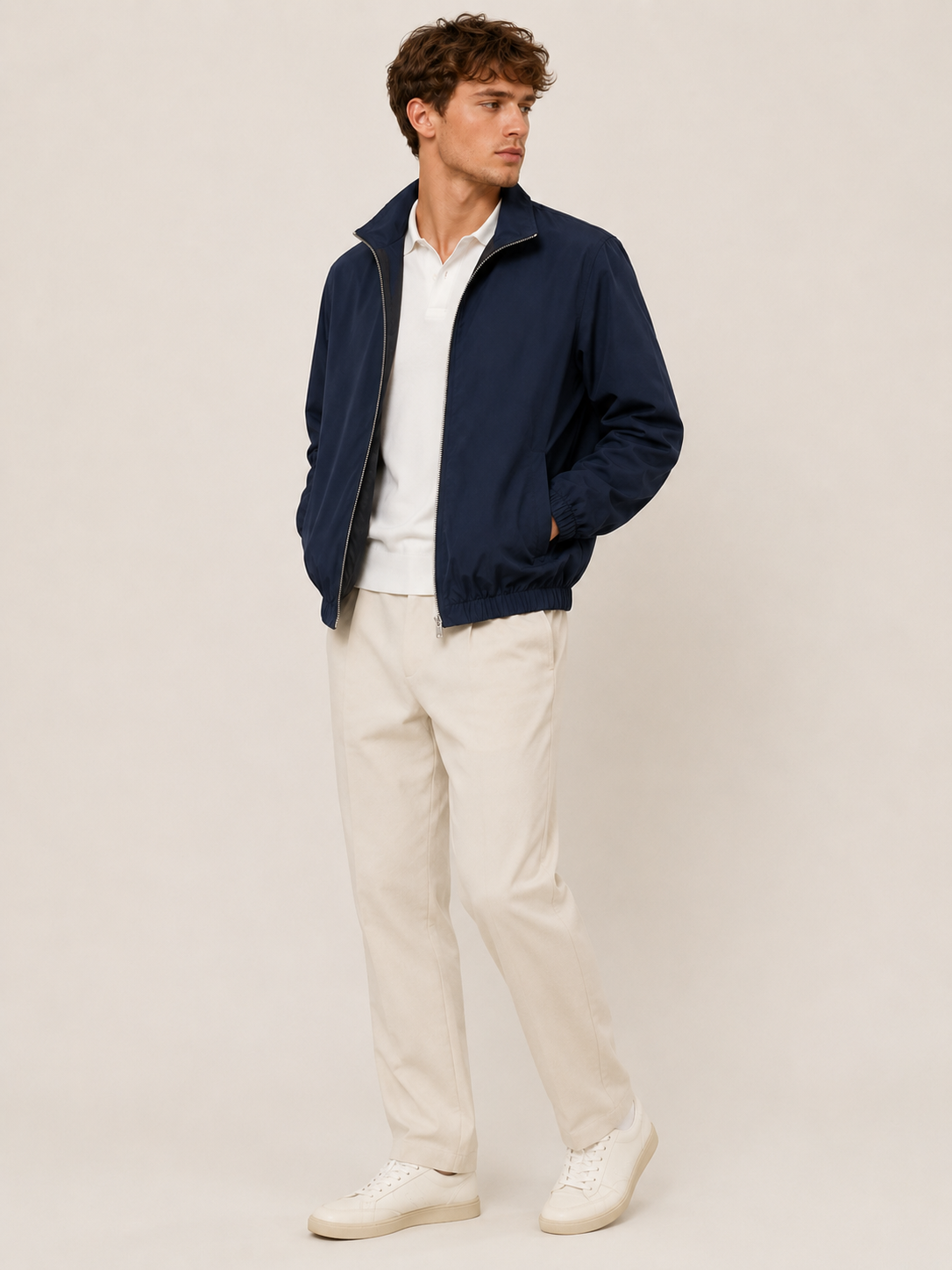 Varen lightweight jacket in navy, view 6