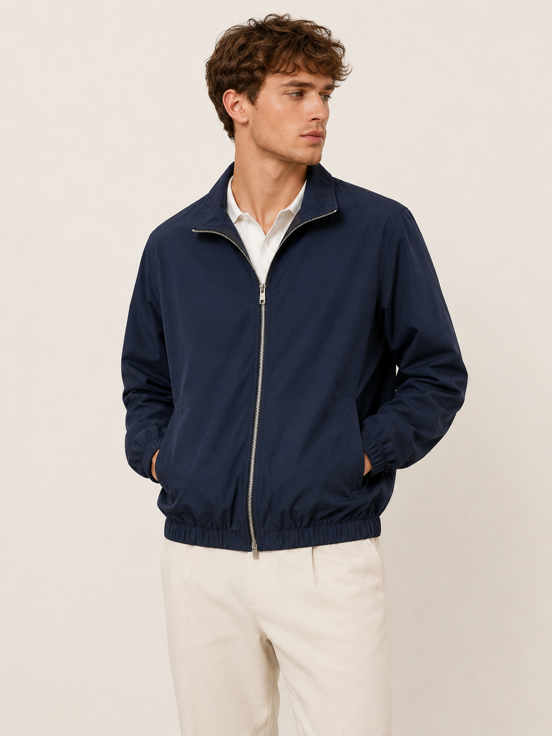 Varen lightweight jacket in navy, view 2