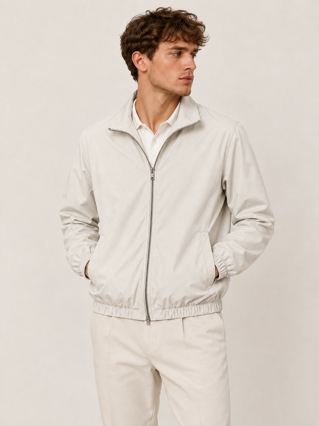 Varen lightweight jacket in white, view 2