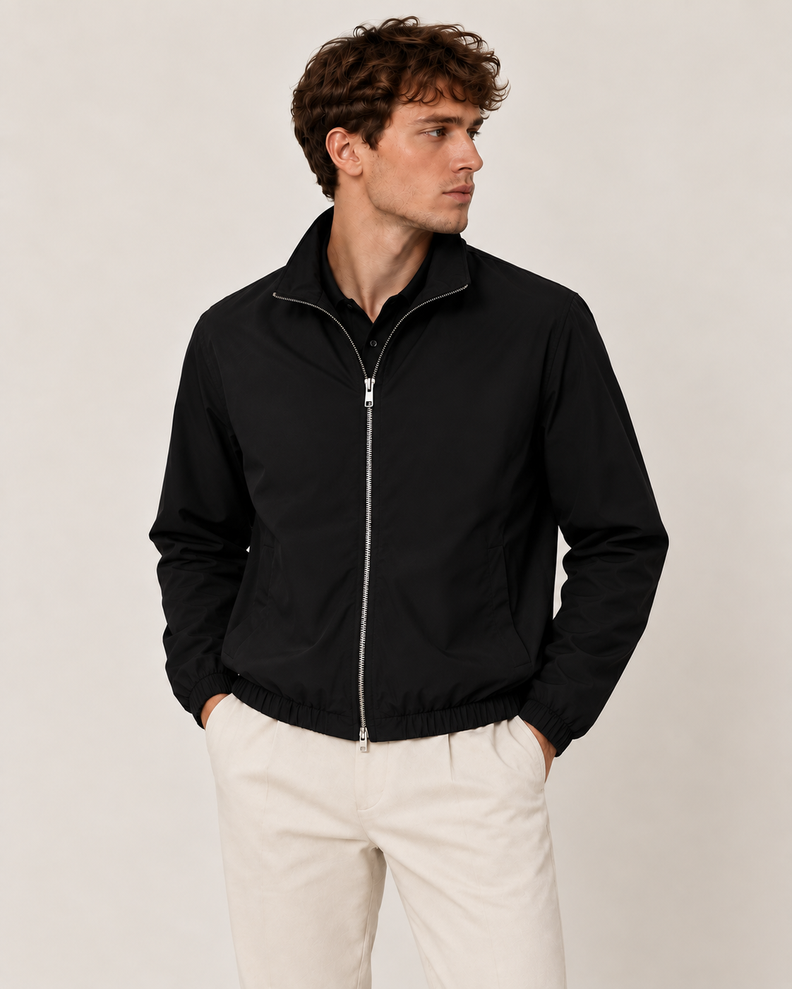 Varen lightweight jacket in black, view 2