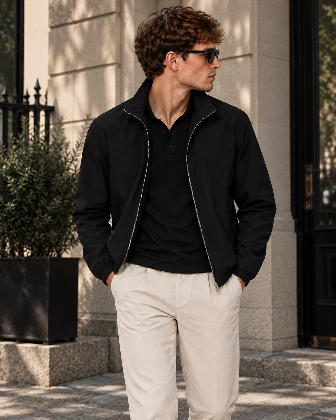 Varen lightweight jacket in black, view 6