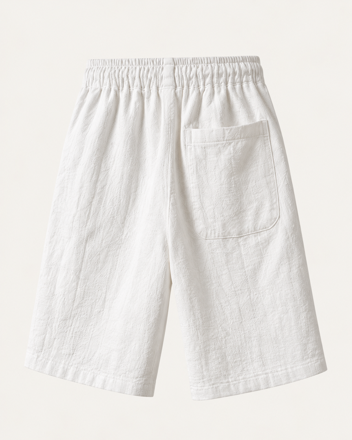 Elian linen shorts in white, view 3
