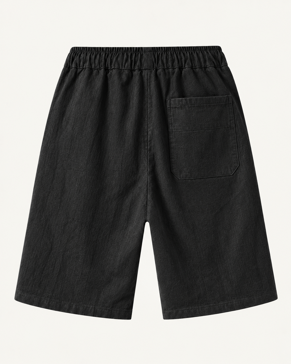 Elian linen shorts in black, view 3