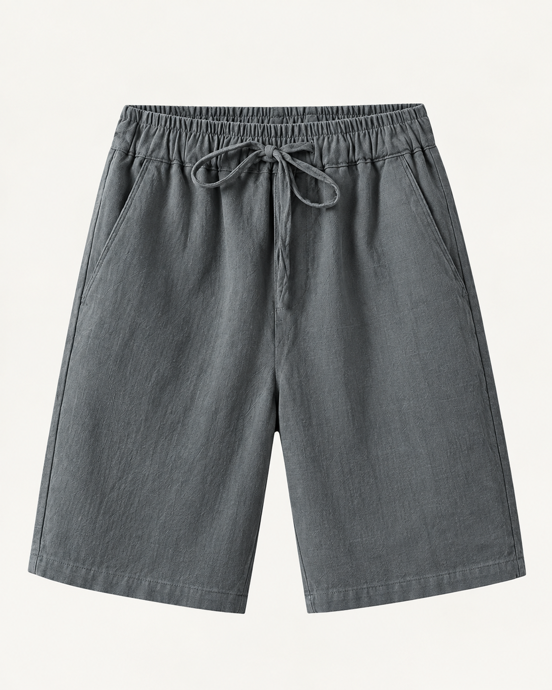 Elian linen shorts in dark grey, view 1