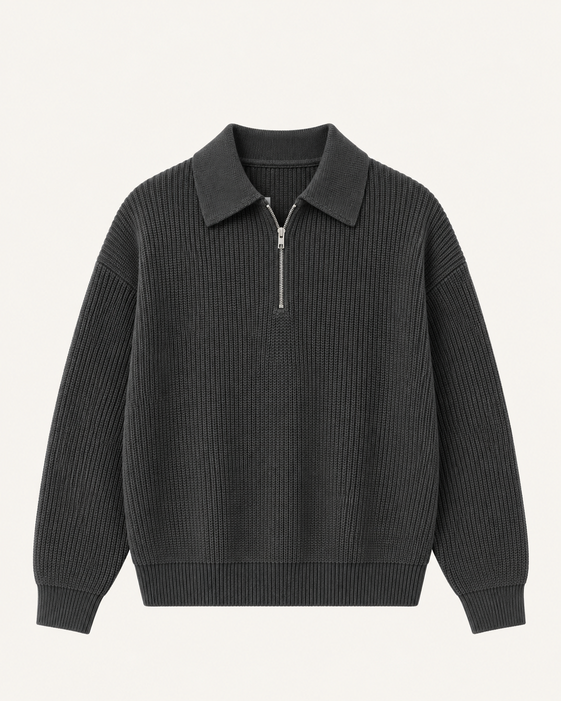 Loren Knit Half-Zip | Black