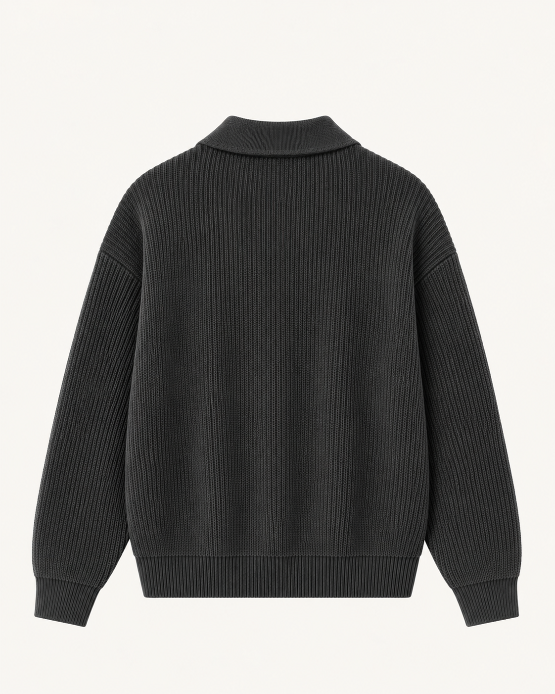Loren Knit Half-Zip | Black