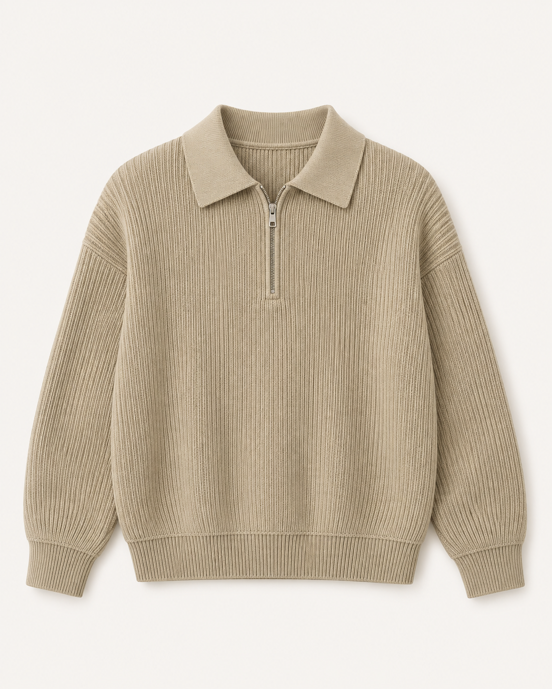 Loren Knit Half-Zip | Khaki