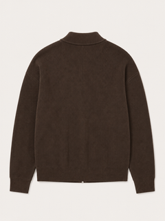 Alessio knit vest in coffee, view 3