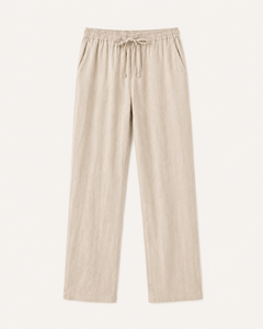 Elian linen trousers in beige, view 3