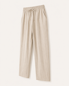 Elian linen trousers in beige, view 5