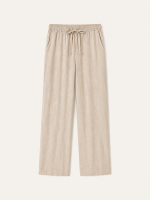 Elian linen trousers in beige, view 1