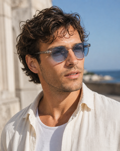 Arden sunglasses in crystal blue, view 4