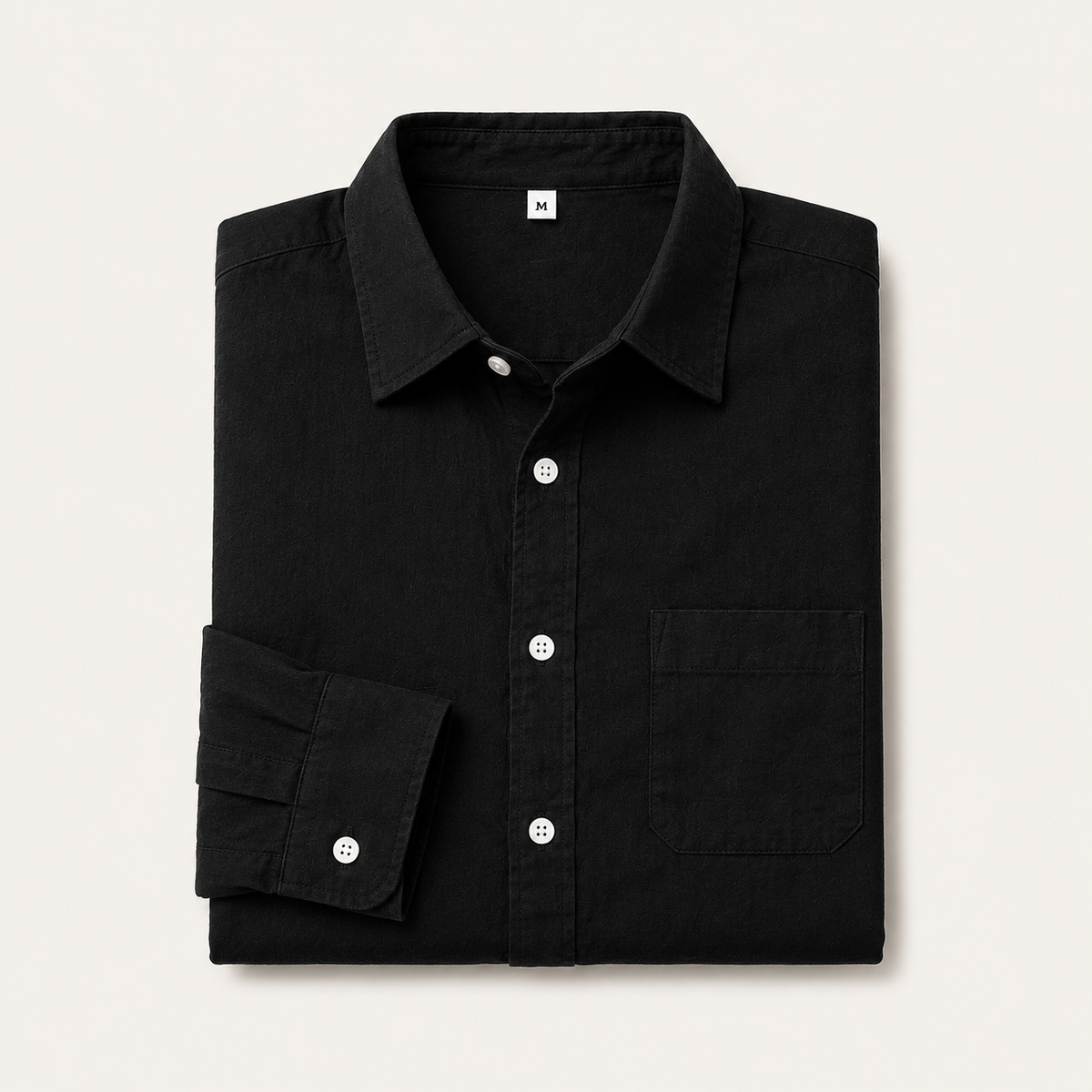 Elian linen overshirt in black, view 4