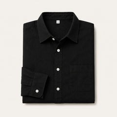 Elian linen overshirt in black, view 4