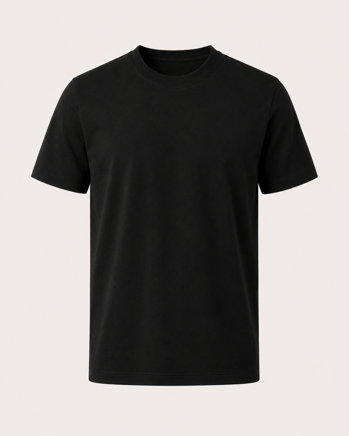 Aeon mercerised t-shirt in black, view 1