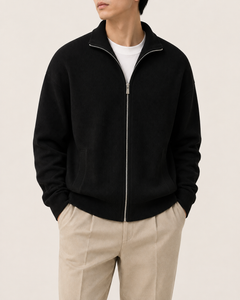 Alessio knit vest in black, view 2