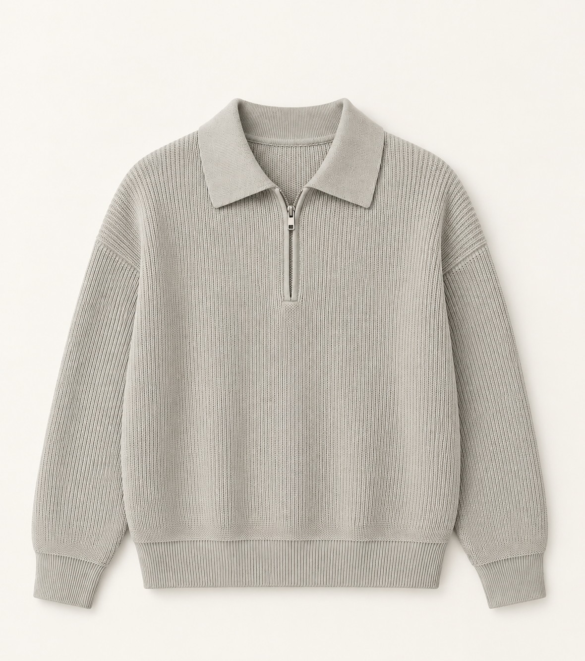 Loren Knit Half-Zip | Stone