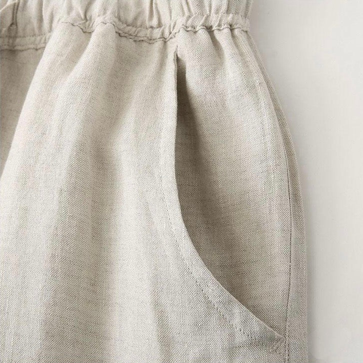Elian linen trousers in beige, view 7