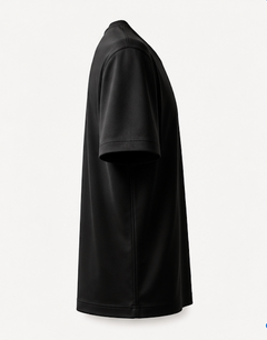 Aeon mercerised t-shirt in black, view 7