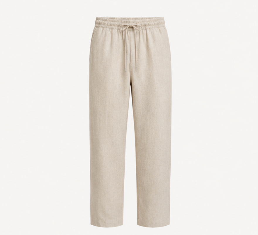 Relaxed Linen Trousers Beige