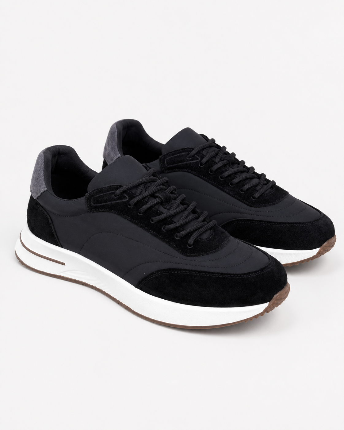 Milano Runner sneaker in black, view 1