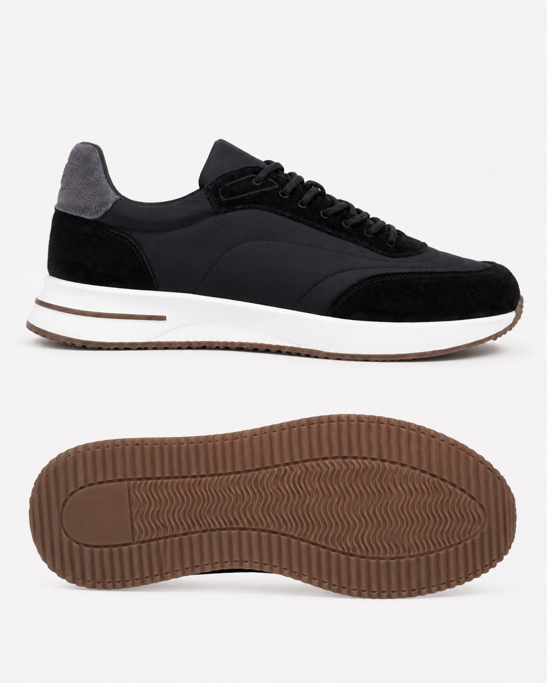 Milano Runner sneaker in black, view 2