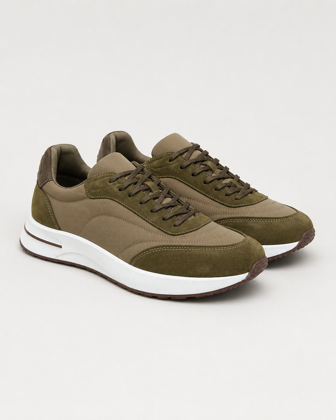 Milano Runner sneaker in khaki, view 3