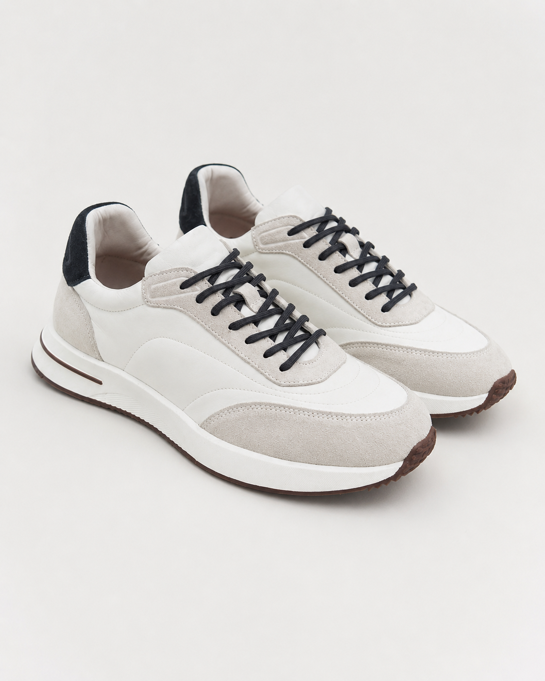 Milano Runner sneaker in white, view 3